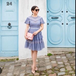 Needle & Thread Iris Dress in Blue US2